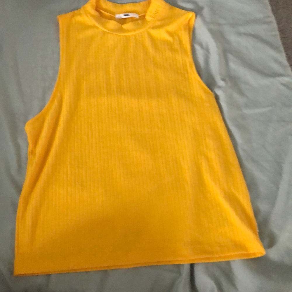 muscle tank with high neck, never worn
